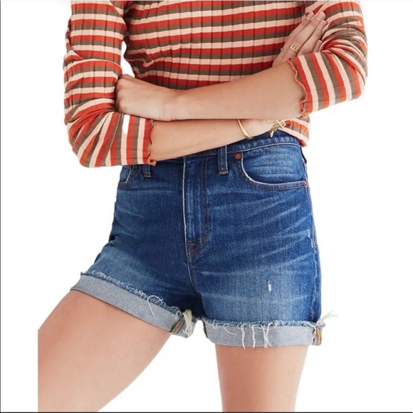 Madewell Pants - Madewell High Rise Cuffed Denim Shorts